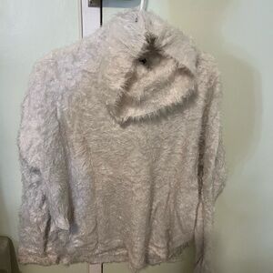 Cozy White Cowl Neck Sweater